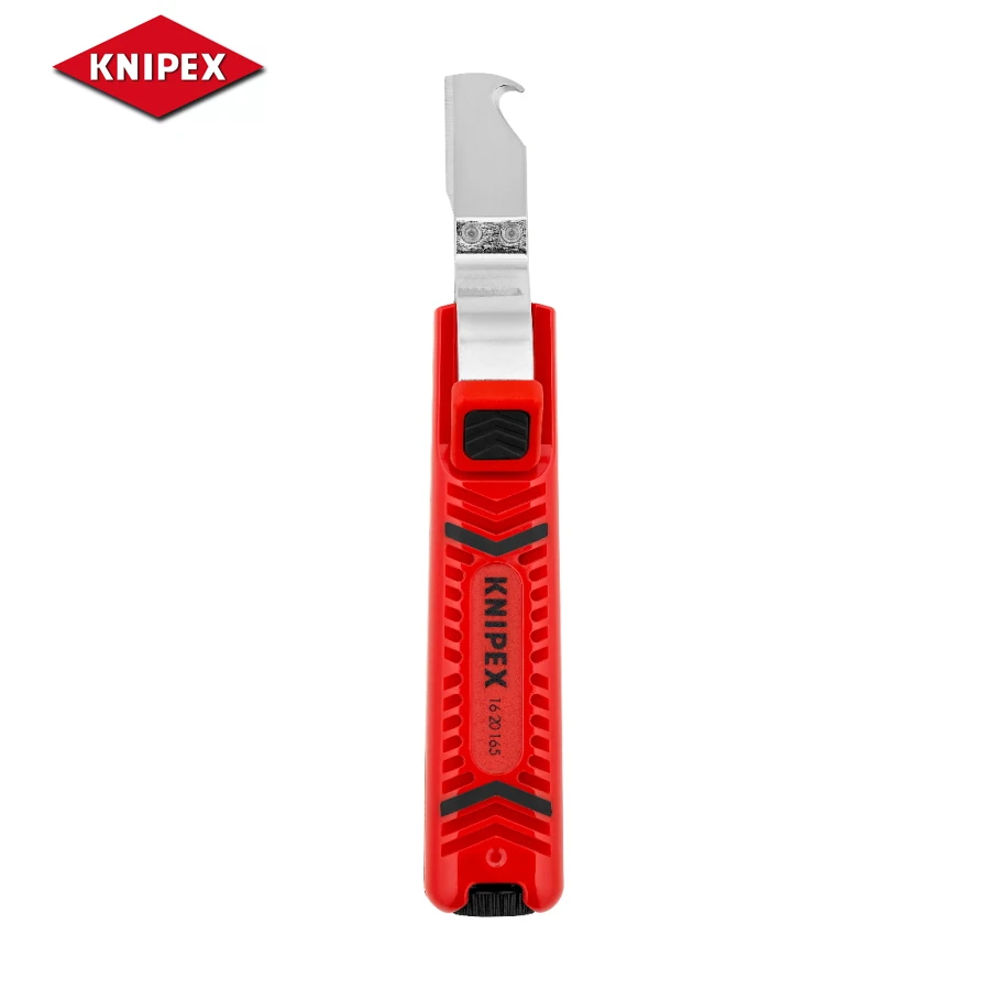 Knipex 16 20 165 SB Cable Stripper Tool Suitable for Round Cable 8 - 28mm Turnable Blade for Circular and Longitudinal Cutting