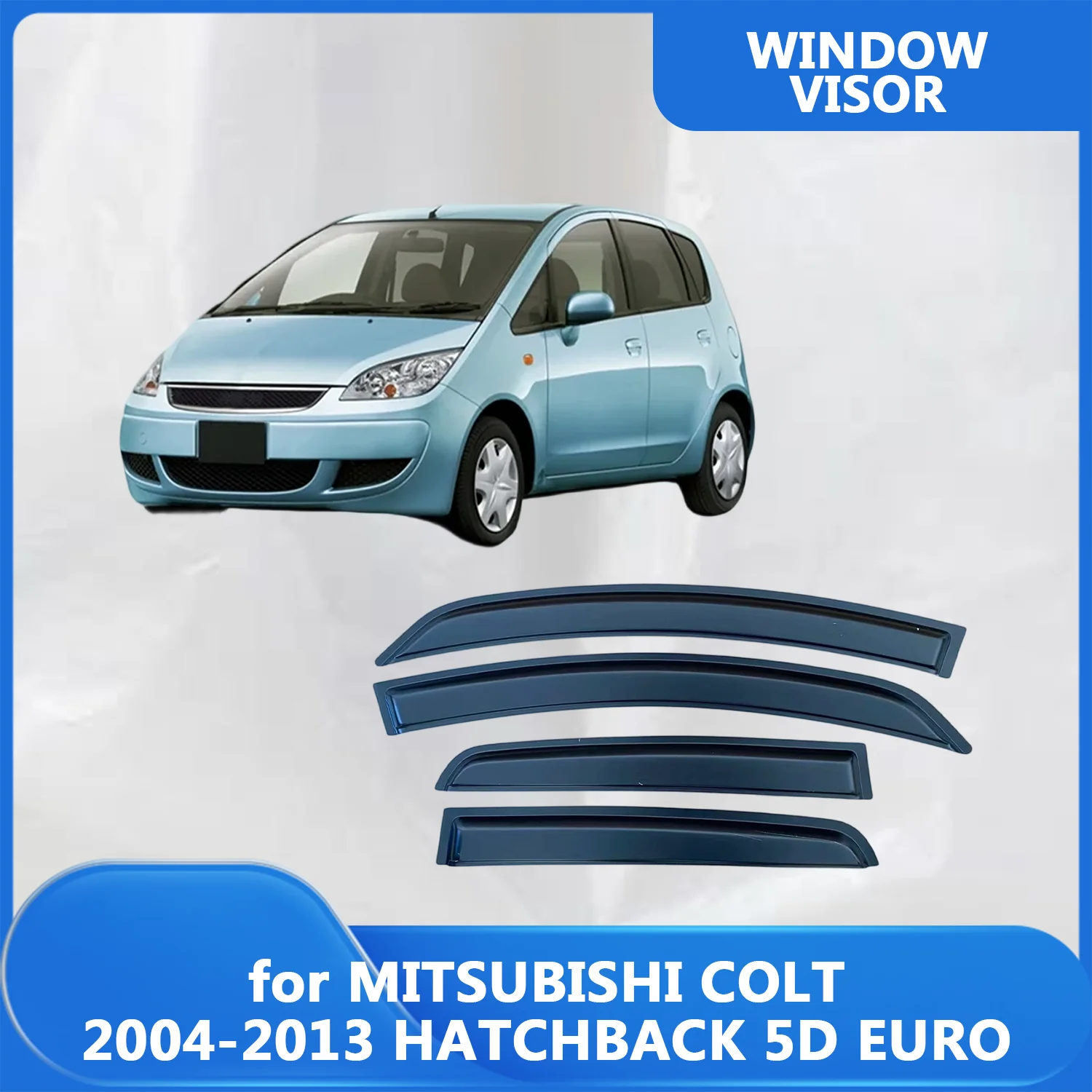 

Window Visor for MITSUBISHI COLT 2004-2013 HATCHBACK 5D EURO Wind Deflectors Rain Guards Door Visor Vent Shades Ventvisor