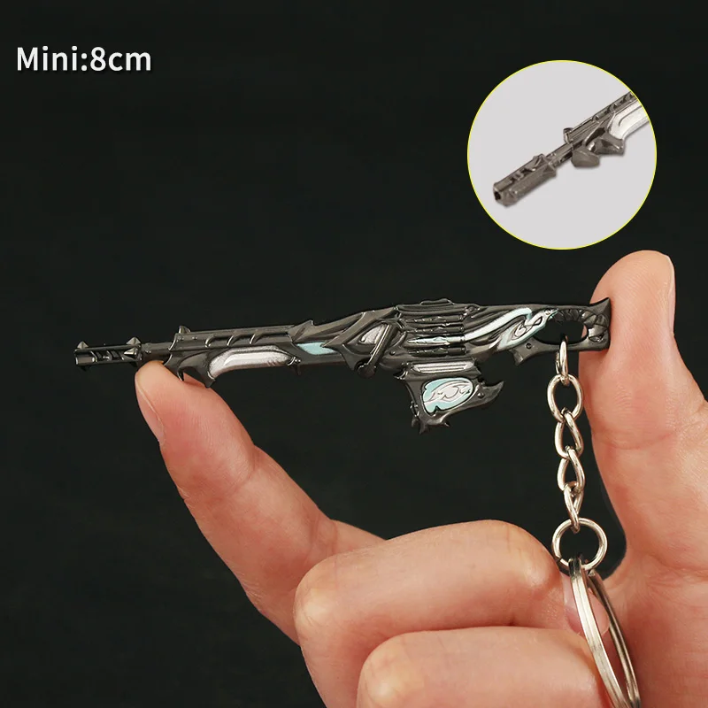 Valorant Keychain Gun Weapon Pendant  Metal Game Peripheral M4 Melee Reaver 2.0 Karambit Prime Skin Collection  Anime Kids Gift