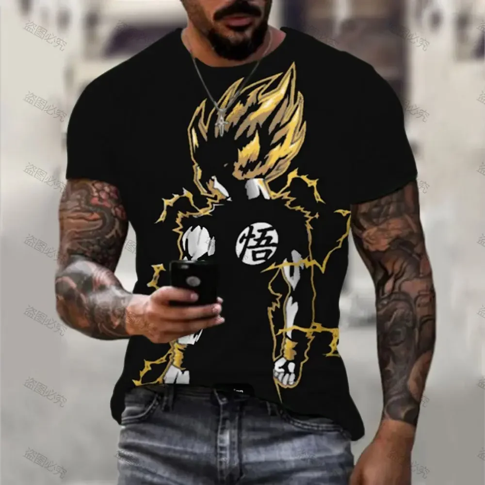 

Goku Harajuku Style Printed T-shirt Dragon Ball Z Men's Y2k Clothes T-shirts Gym Tshirt 110-6XL Trend Tops Children's Oversized