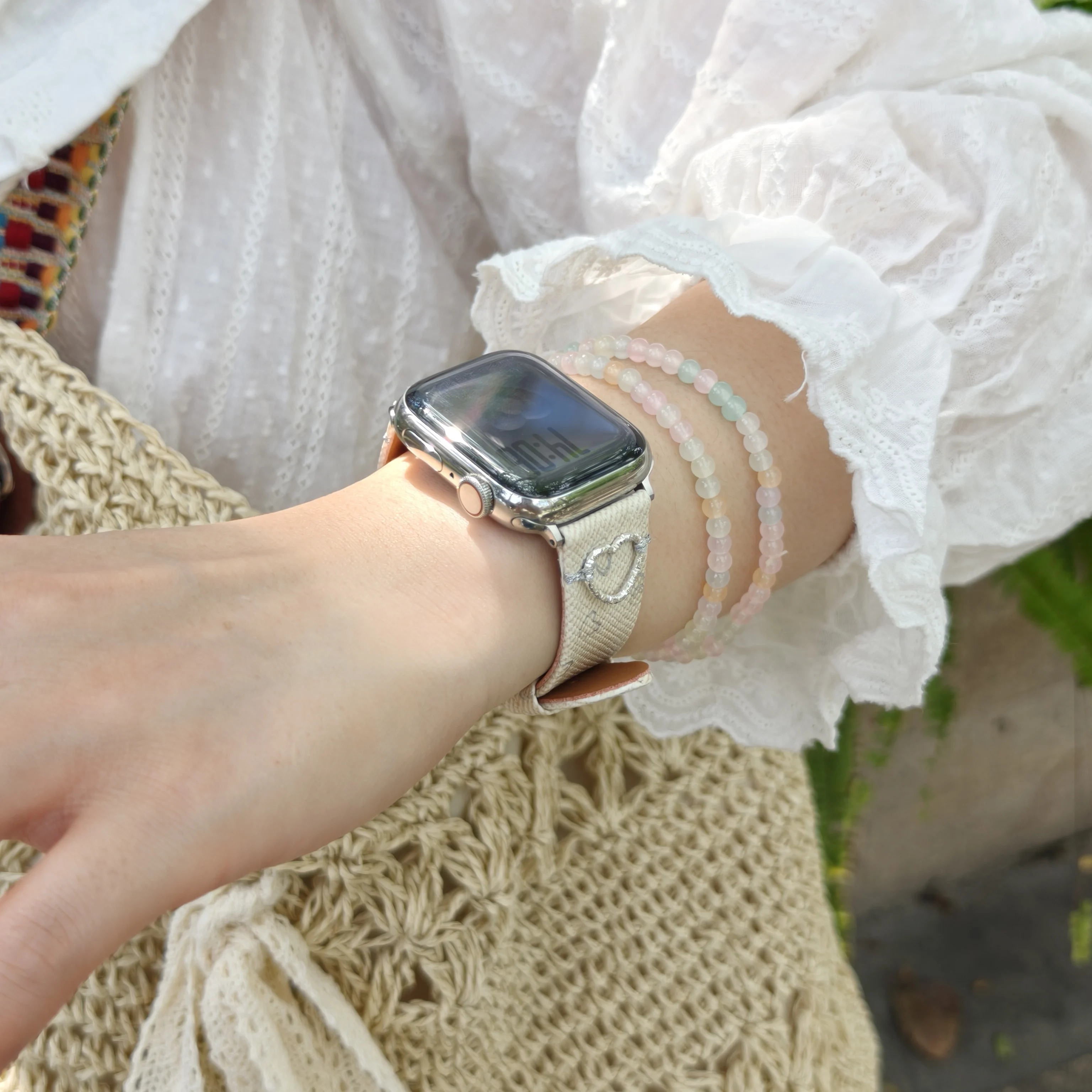 حلقة جلدية ممتازة لسوار ساعة أبل للنساء 10/9/8/7/6/5/4/3/2/1 SE 38 مللي متر 40 مللي متر 41 مللي متر 42 مللي متر 44 مللي متر 45 مللي متر 46 مللي متر 49 مللي متر حزام