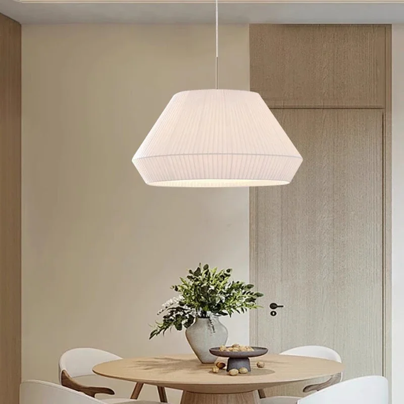 

Nordic Pleated Cloth Pendant Lamp Creative Design For Dining Room Kitchen Home Decor Chandelier Lighting Bedroom Hanging Lights