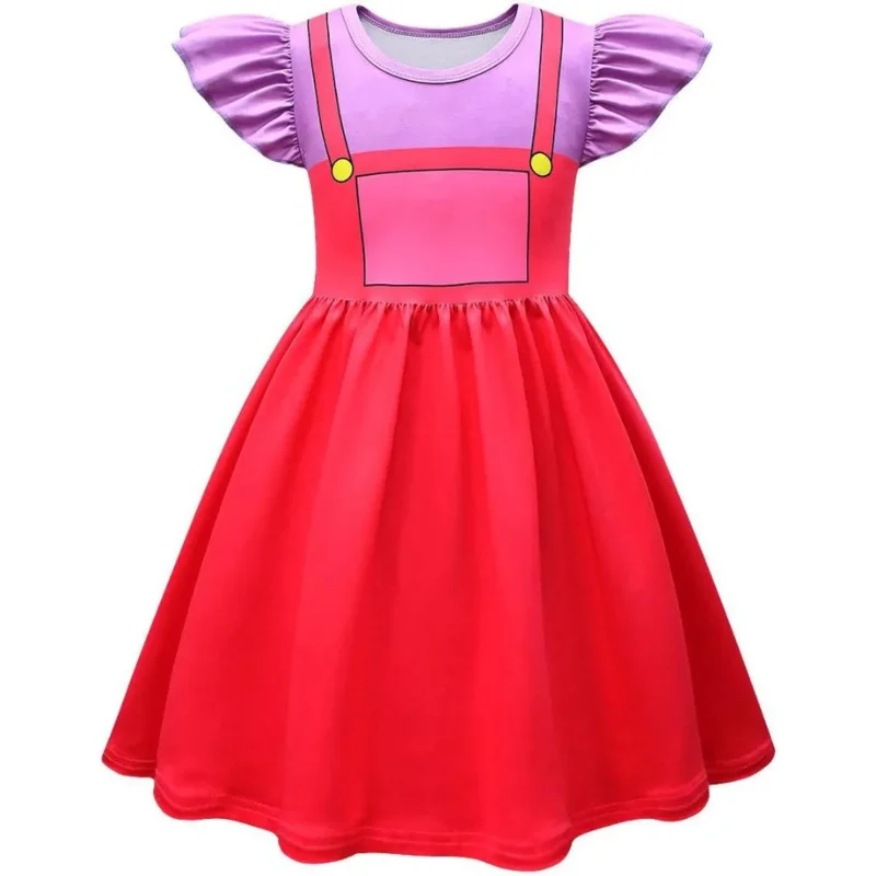 Anime o incrível circo digital pomni cosplay vestido crianças bonito dos desenhos animados impressão vestido ragatha role play camisola dia das bruxas