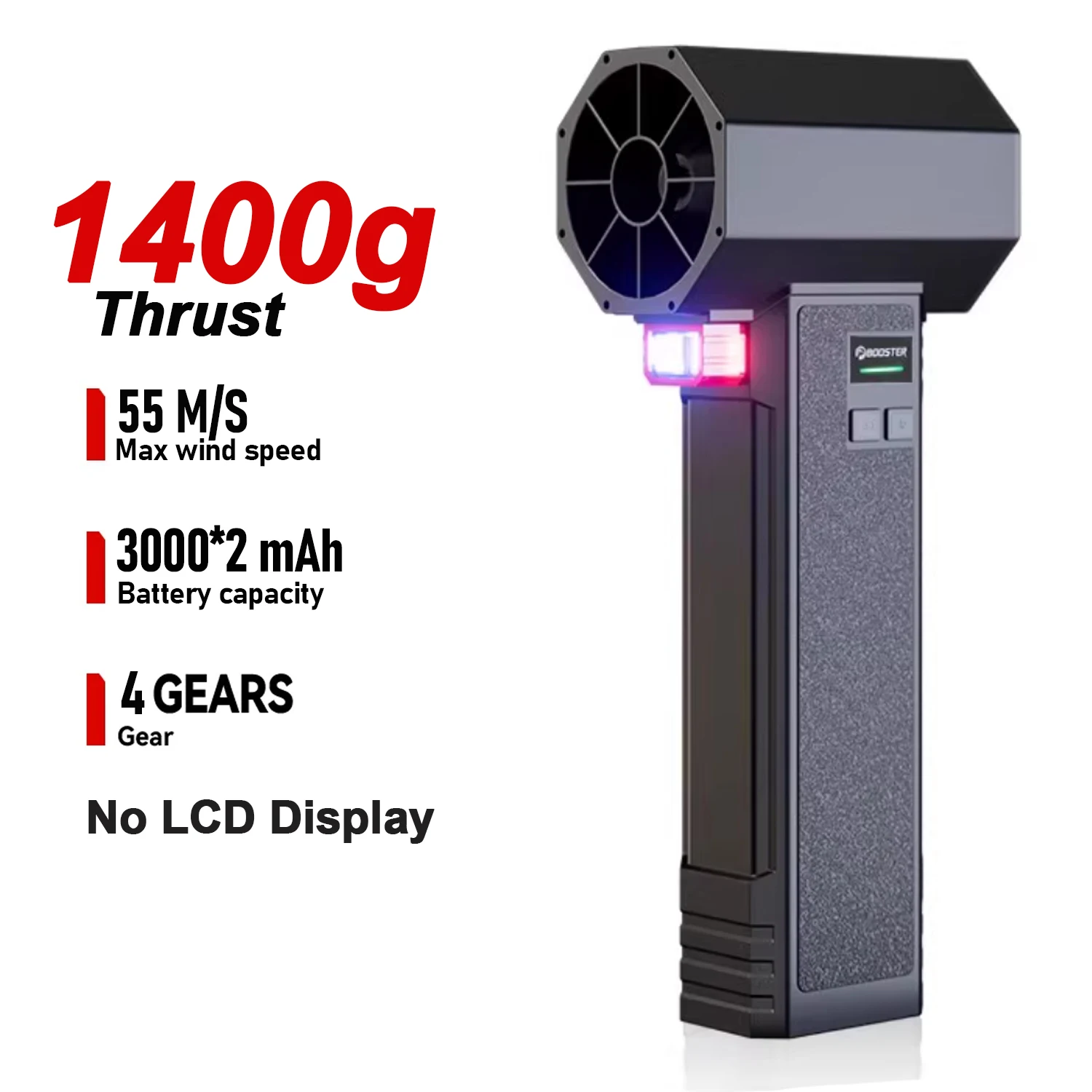 Booster TF64 Luchtblazer Krachtige draagbare turboventilator 64 mm borstelloze motor 1400G Stuwkracht 750 W Krachtige autodroger Bladstof blazen