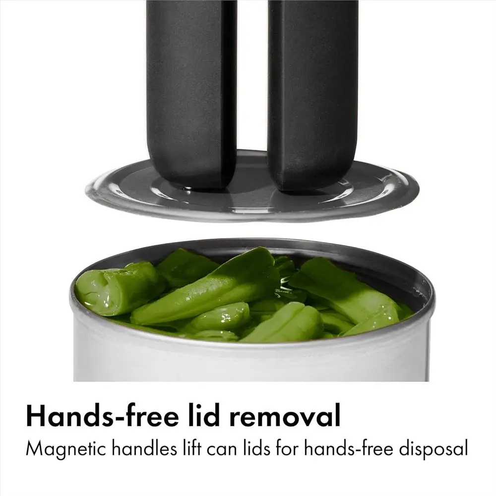 Manual Can Opener with Locking Arms and Easy-Release Button, Handheld Kitchen Gadget, Compact Kitchen Utensil for Everyday Use
