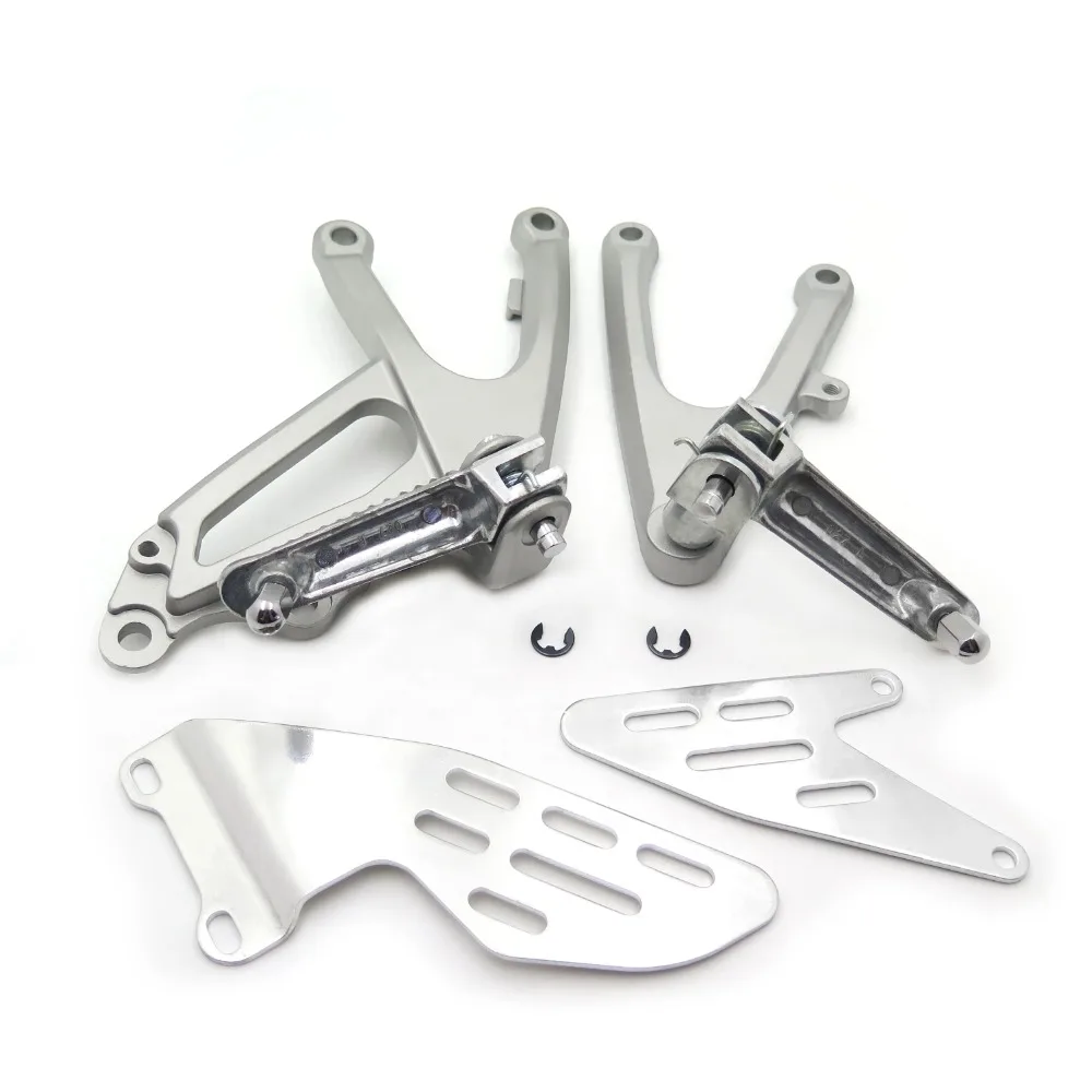 Aftermarket Motorcycle Front Rider Foot Pegs & Bracket for Yamaha YZF R1 2007-2008 POLISH