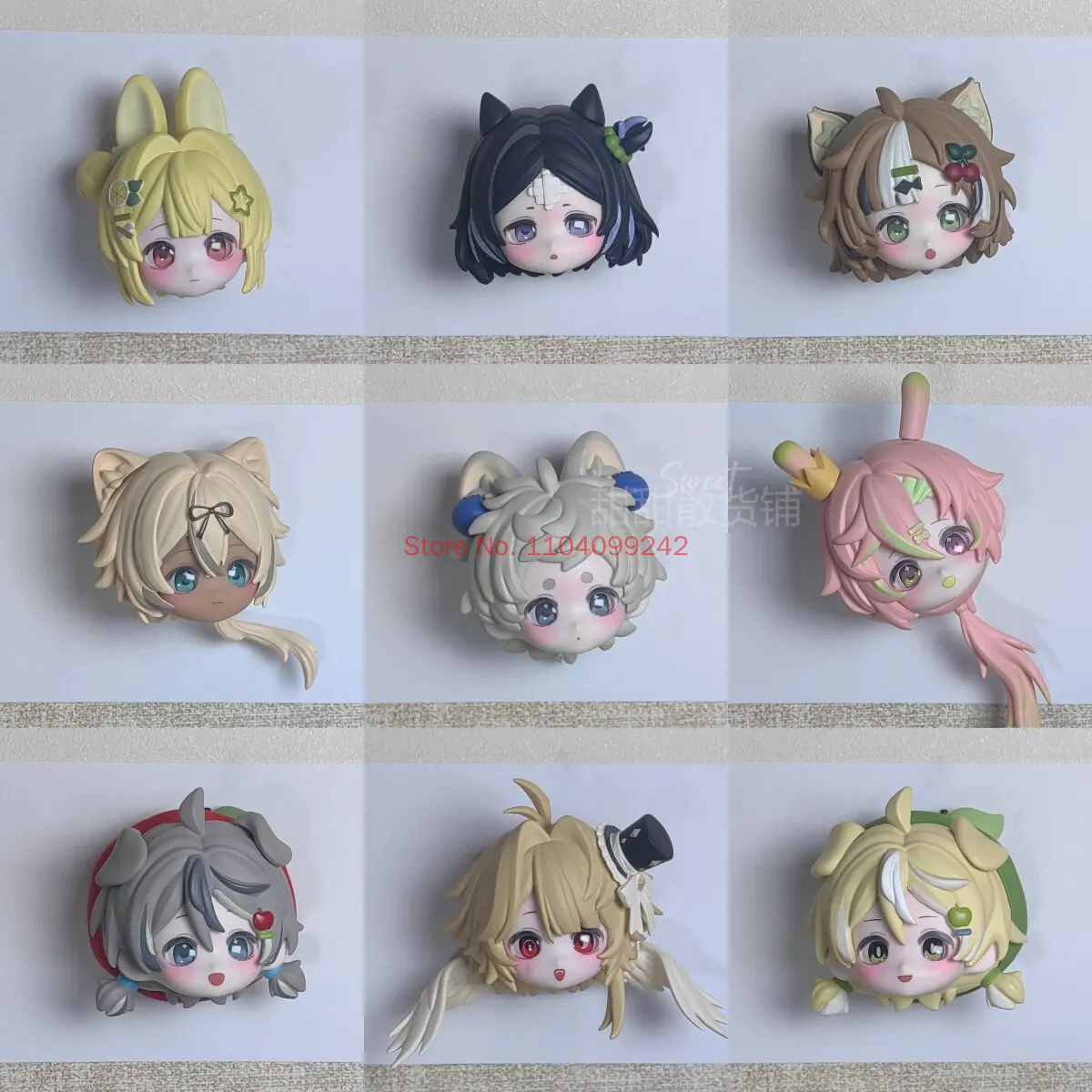 New Genuine Fruit Hard Candy 1/12 Ratio Bjd Head Shell Hair Piece Face Piece Split Ob11 Cute Bjd Accessories Collectibles Gift