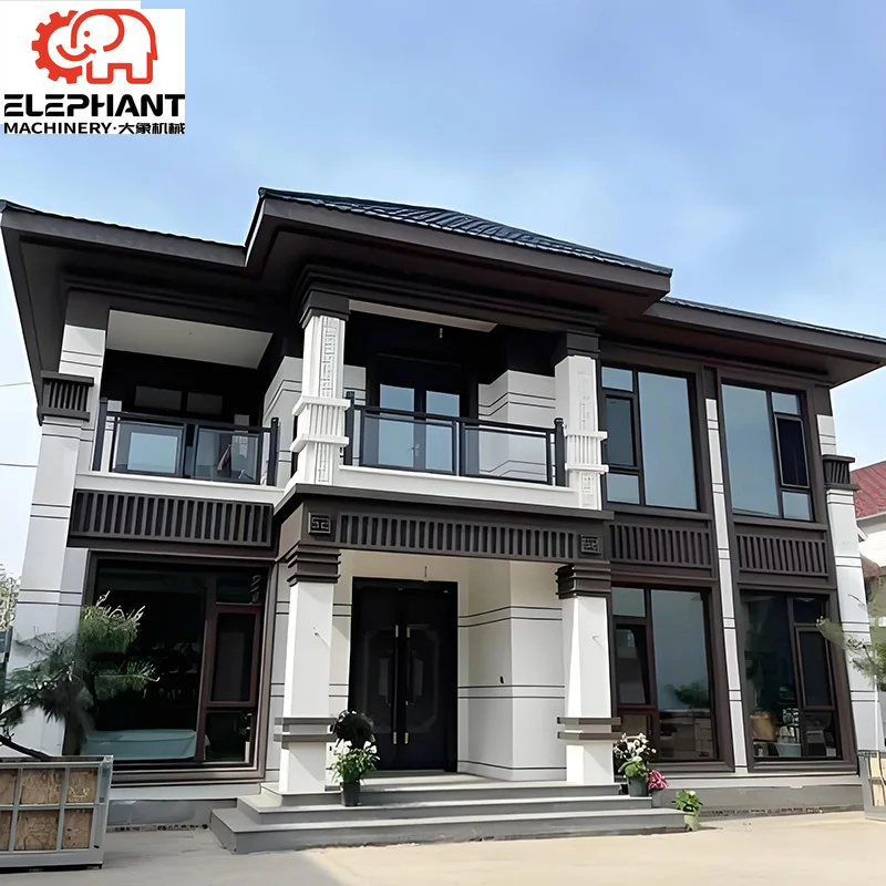 Modern Two-Storey Luxury Villa Prefabricated House Luxurious Decoration Style Light Steel Construction Bedroom 3-Year