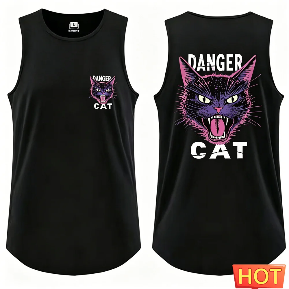 Men's sleeveless T-shirt Oversized Graphic men's t-shirts and tank tops Casual men's vest Breathable Fun tank top mens clothing