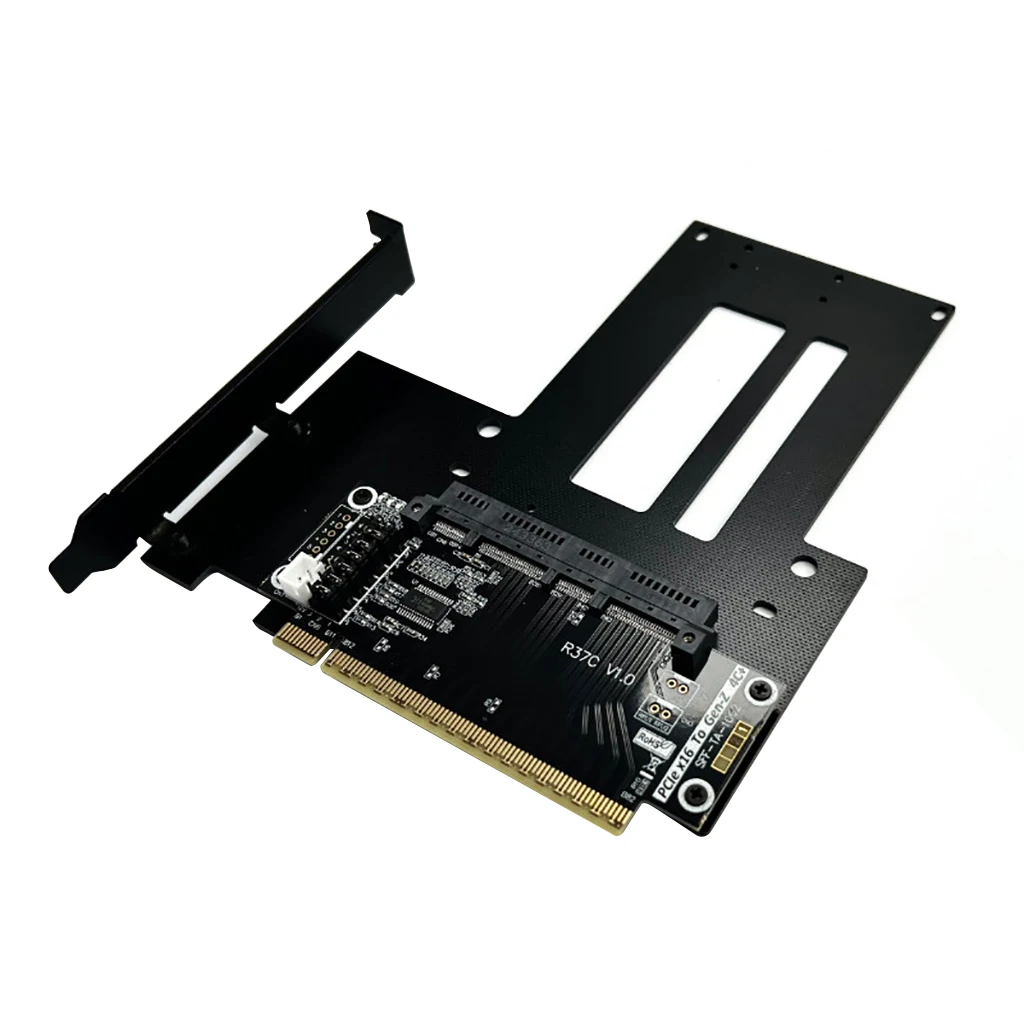 بطاقة محول PCIe5.0 x16 إلى Gen-Z 4C+/SFF-TA-1002 EDSFF بطاقة اختبار وحماية مرتفعة تدعم Gen5 PCI-E 5.0 512Gbps