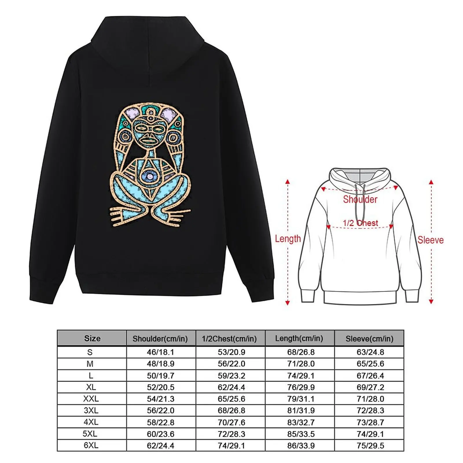 ATABEY GODDESS TAINO SYMBOL пастельные цвета толстовка эстетичная одежда мужская мужское пальто толстовки для мужчин высокое Фото №4