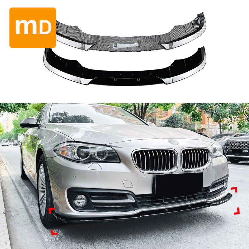 

Gloss Black Front Bumper Lip Diffuser Spoiler Splitter Body Kit Guards For BMW 5 Series F10 F11 LCI 2015-2017 Car Accessories