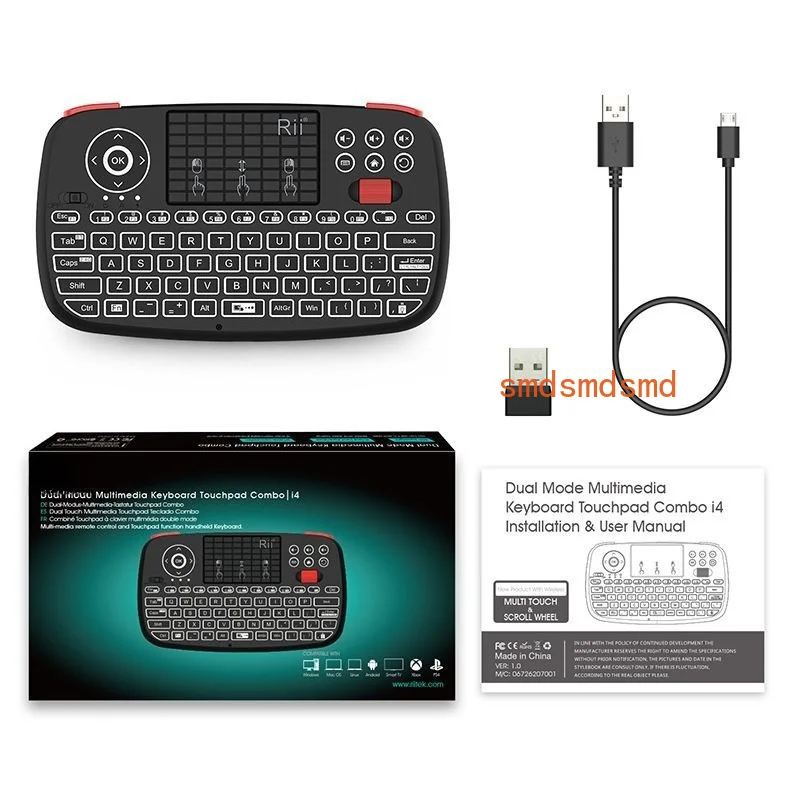 Compact Wireless Bluetooth Keyboard with 2.4G Backlit Touchpad, Perfect for Laptops, PCs, Tablets, and Home Offices