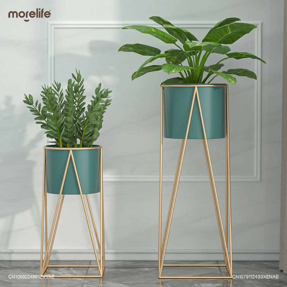 

Nordic Style Plant Stands Display Stand SpaceSaving Rack Chic Balcony Floor Shelf Modern Minimalist Living Room Furniture K01