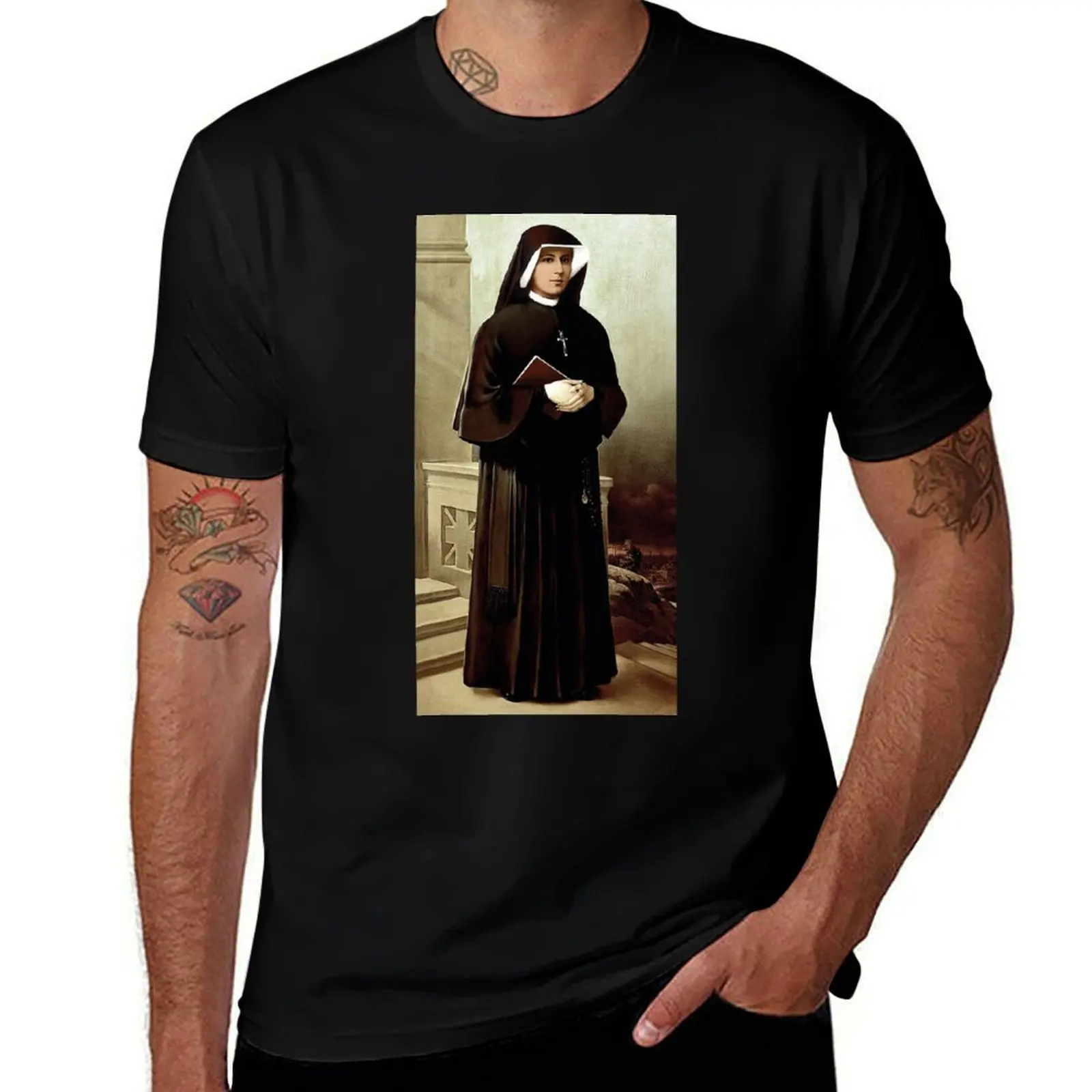 

Saint Maria Faustina Kowalska T-Shirt g man t shirts for men man t shirt heavy cotton T-Shirt