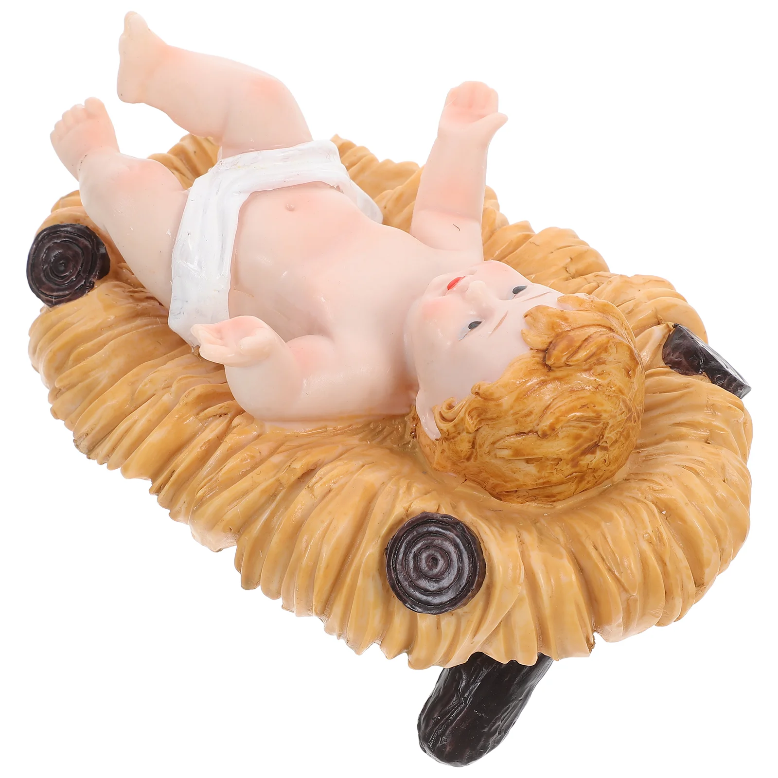 

Resin Baby Jesus Figurine Religious Decor Statue Miniature Shelf nament Home Office Table Centerpiece Craft Decoration