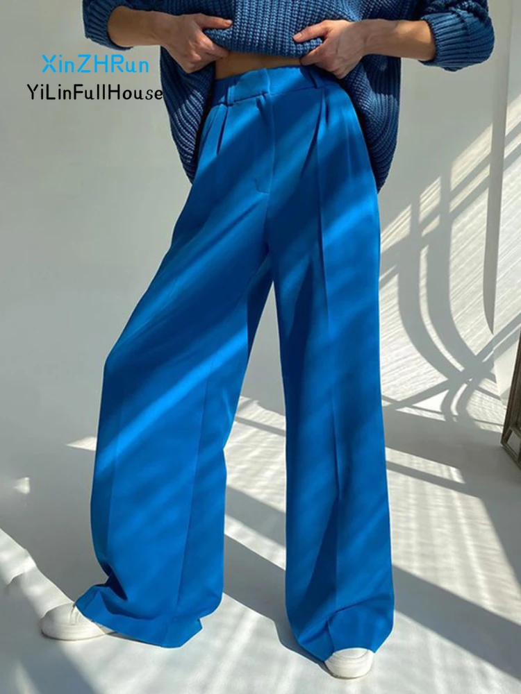 

2024 Spring Summer New Women Fashion Leisure Commuting High Waist Dropping Feeling Floor Dragging Pants Women's Western Pants