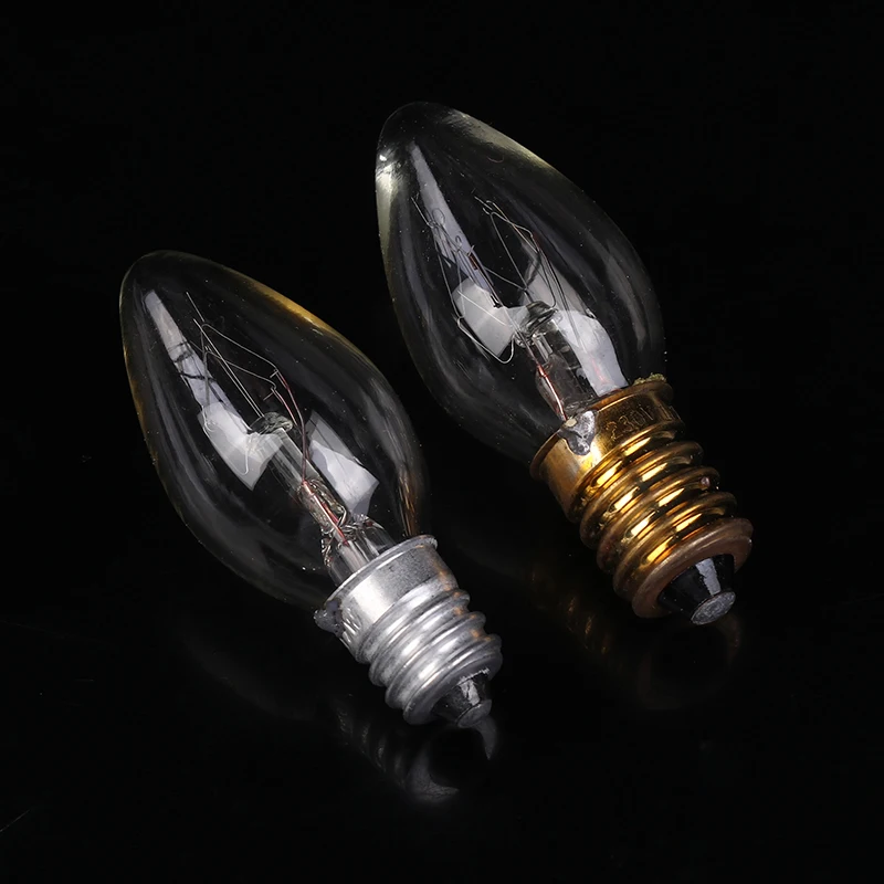 

1PC C7 7W/10W E12/E14 Warm White Bulbs 110V/220V 55*22MM Christmas Chandelier Plug-in Flea Trap Salt Lamp Candle Light Decor