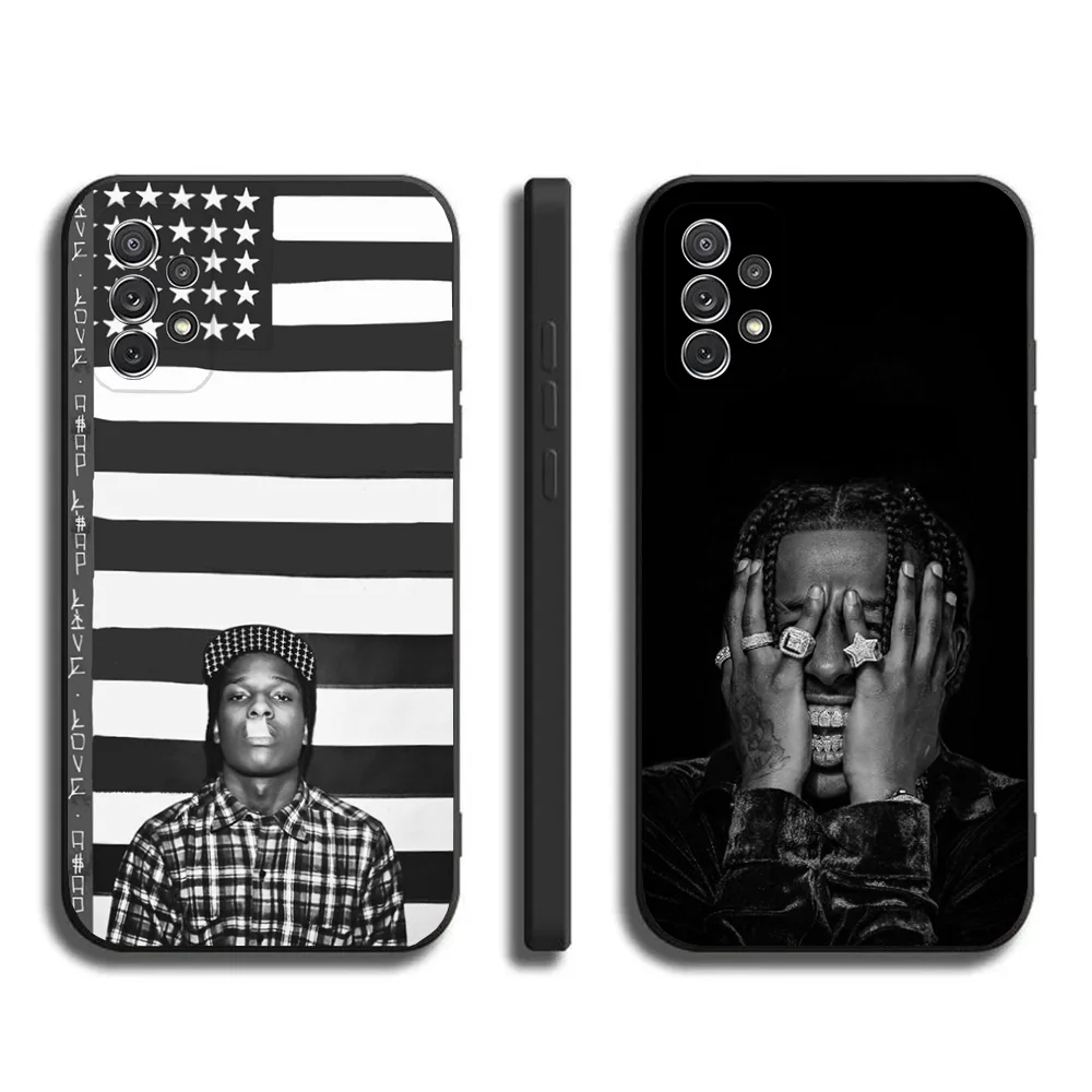 A-A$AP R-Rocky Rapper Phone Case for Samsung Galaxy A13,A21s,A22,A31,A32,A52,A53,A71,A80,A91, Soft Black Cover