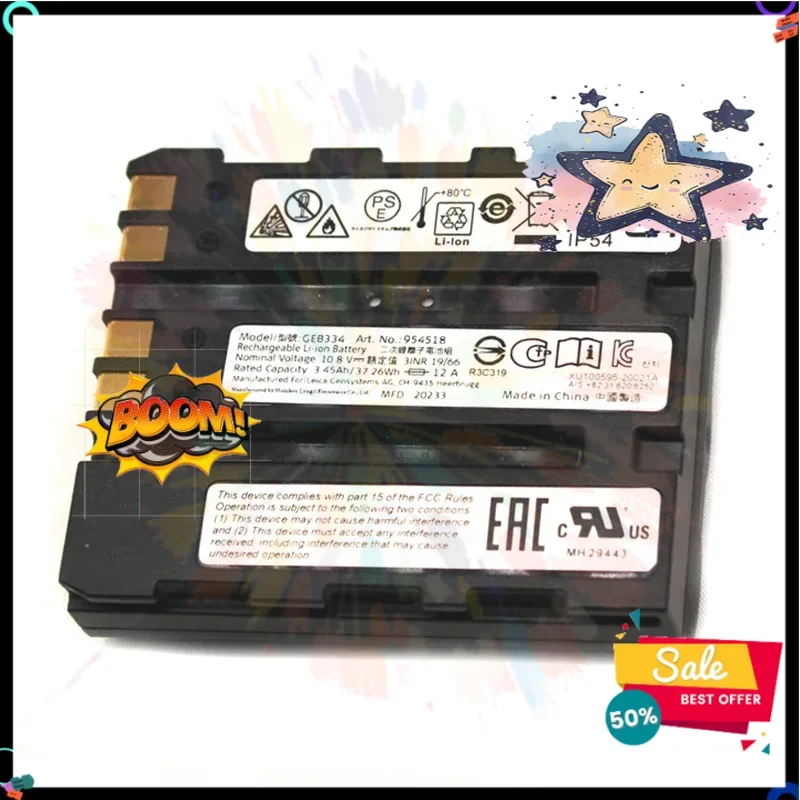 SWZY GEB334 Battery for Lei ca CS20 Data Controller and LS15/10 Digital Theodolite Replacement GEB333 GEB331 Li-ion Battery 3450