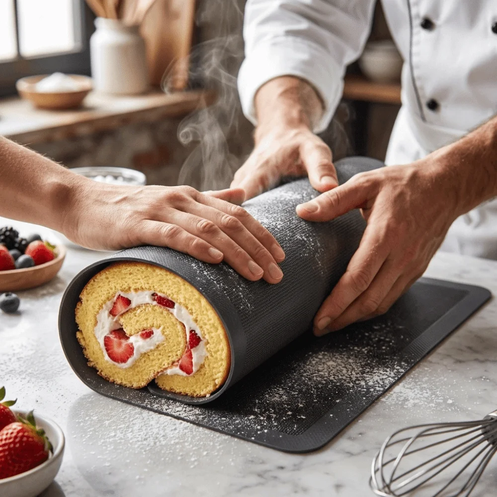 40cmx30cm Silicone Baking Mat Silicone Non Stick Cake Roll Pad Baking Tools Heat Resistant Macaron Swiss Roll Mat