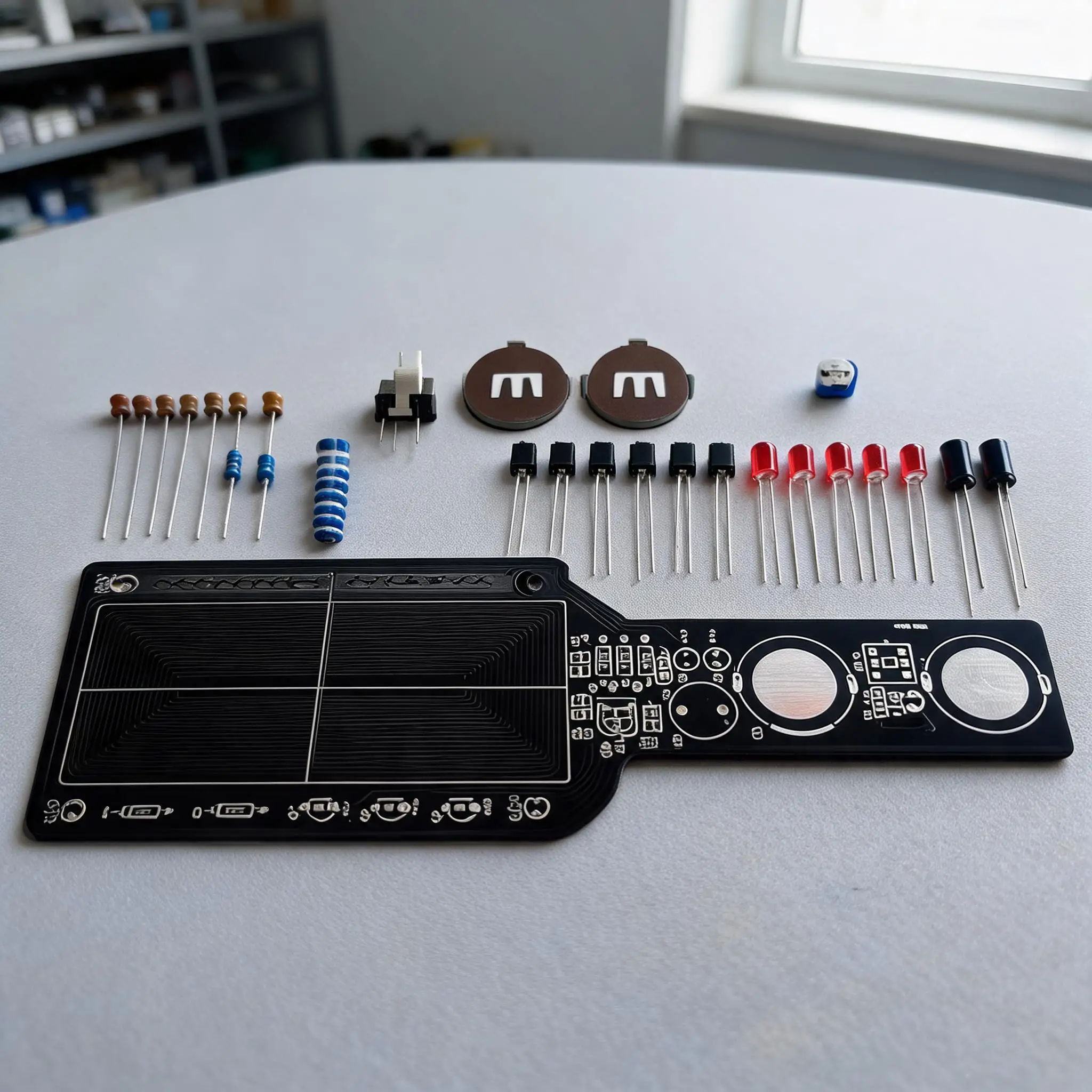 DIY Handheld Metal Detector Kit YH-758 Adjustable Sensitivity Soldering Training Circuit Board With Buzzer LED For Hobbyist