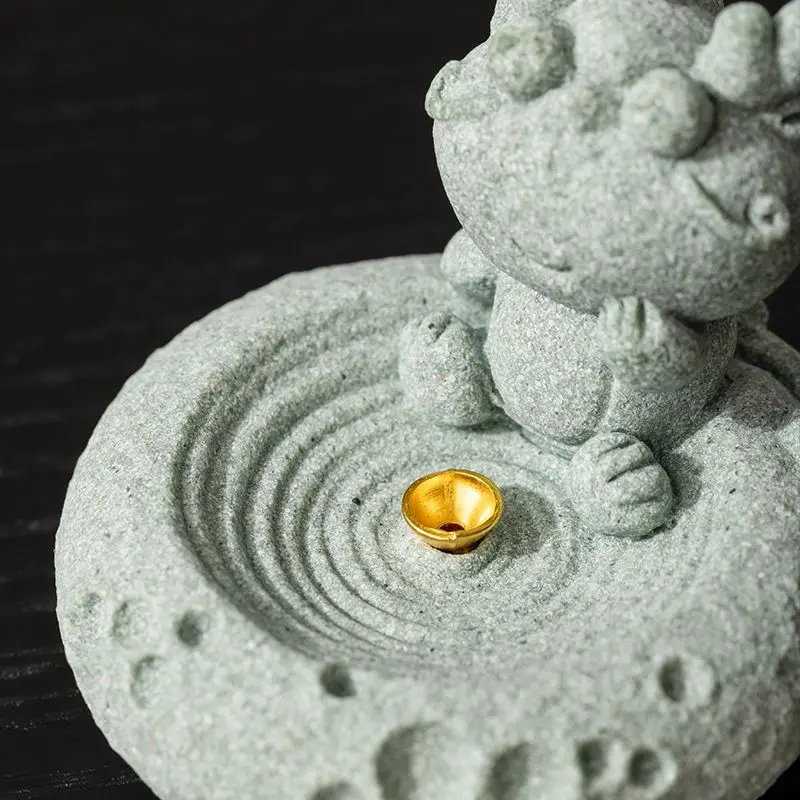 Sand Stone, Twelve Zodiac Animals,Pet Fragrance Seat,Living Room,Indoor Incense,Sandalwood,Tea Ceremony,Desktop Decoration