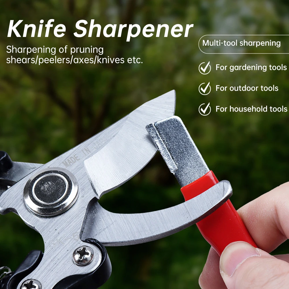 Professional Kitchen Knife Sharpener Multi-function Sharpening Stone For Garden Scissors Blades Anti Slip Handle