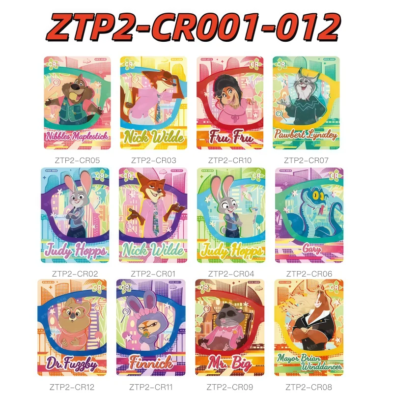 حقيقية Zootopia 2 الثعلب والأرنب المباحث فيلم جمع بطاقة صندوق نيك وايلد ضابط الأرنب البلاتين جمع SSP MP بطاقة