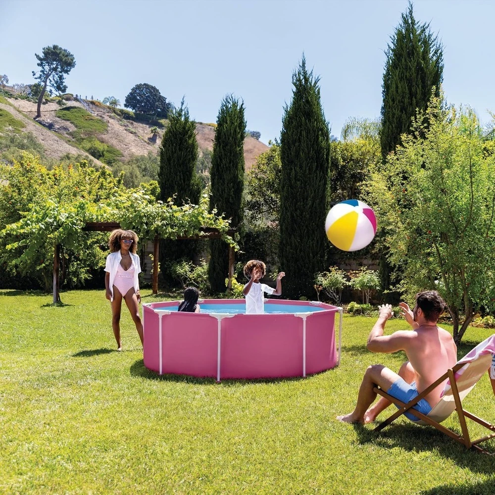 Round Metal Frame Above Ground Swimming Pool, Outdoor, Pool Only(Pump Not Included),8ftx30in, Custom