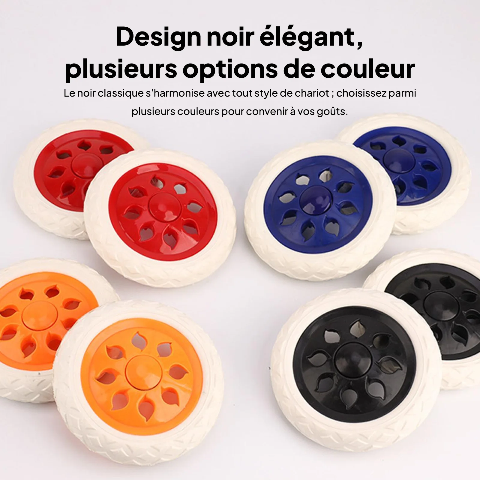 Easy Install Shopping Cart Wheels for Travel Luggage Trolleys 2 Wheel Hand Truck Plastic Caster Black Large 16x16cm