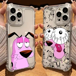 Cartoon Courage Cowardly Dog Phone Case For Xiaomi Redmi 14C 13C 12C K50 K40 Note 13 12 11 10 9S 5G Anti Fall Clear Back Cover