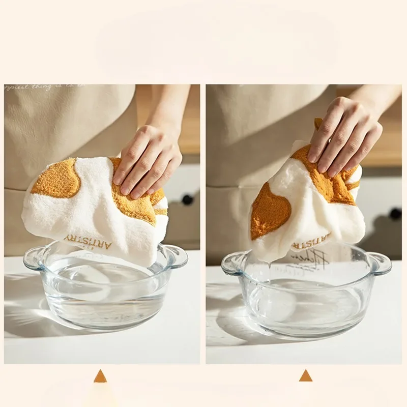 1/2 Cute Cat Hanging Hand Wipes with Non shedding Hair and Absorbent Cloth.