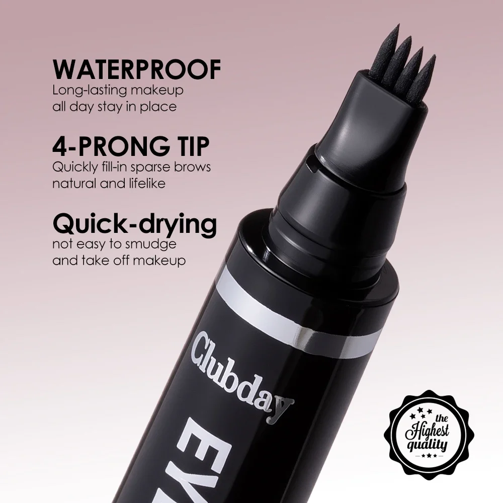 4本爪型眉ペン：自然な「ワイルド」眉を描き、長持ちし、防水性があり、塗りやすい。