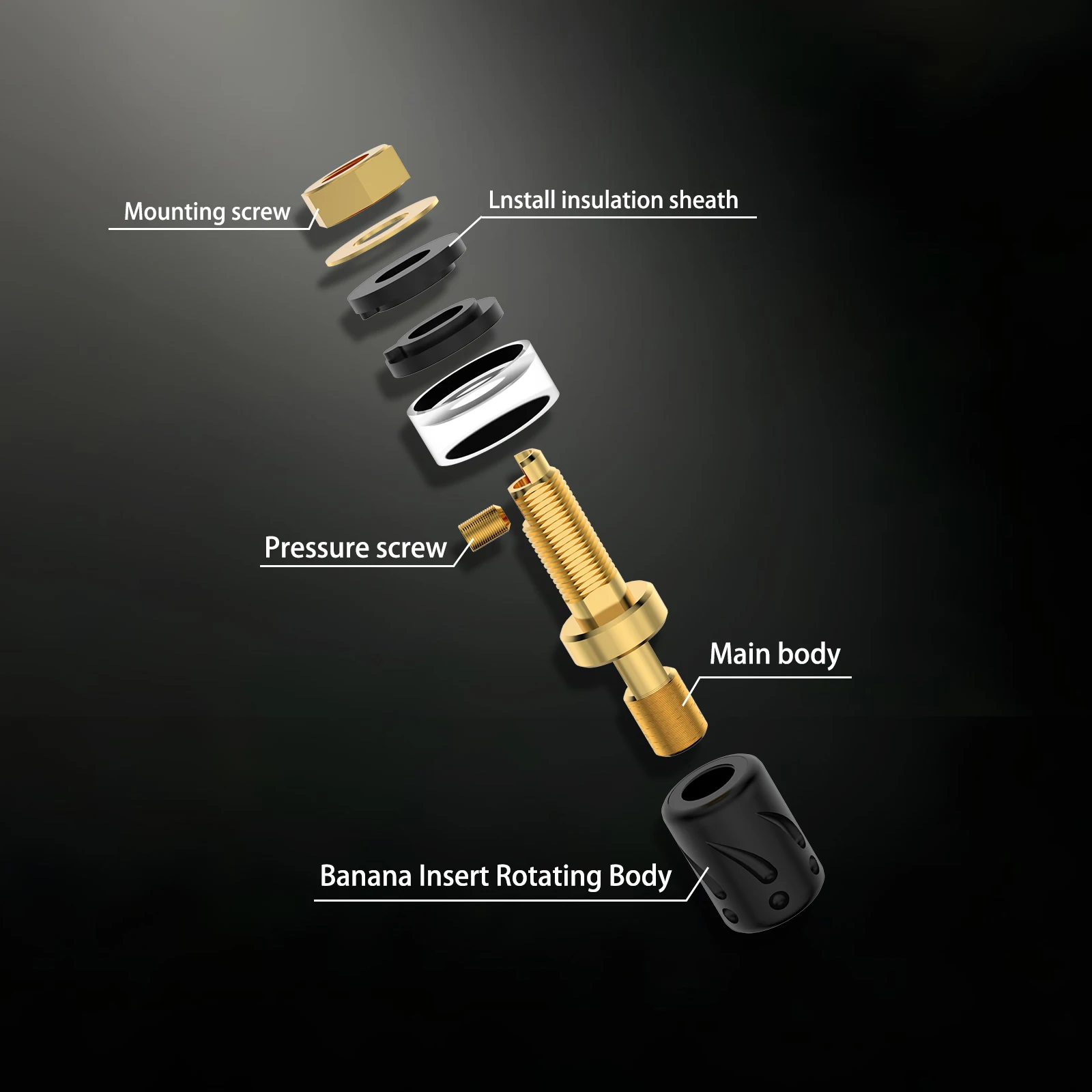 Viborg BP603, 4 Uds., poste de encuadernación de Audio Hifi de alta gama, terminales de altavoz chapados en rodio y cobre puro para entusiastas del Audio