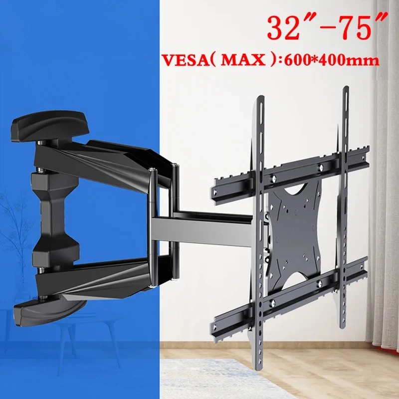 

TV Wall Mount Bracket Full Motion Tilt TV Bracket Suit for 32''-75'' TV Screen load up to 40kg VESA 400x600mm