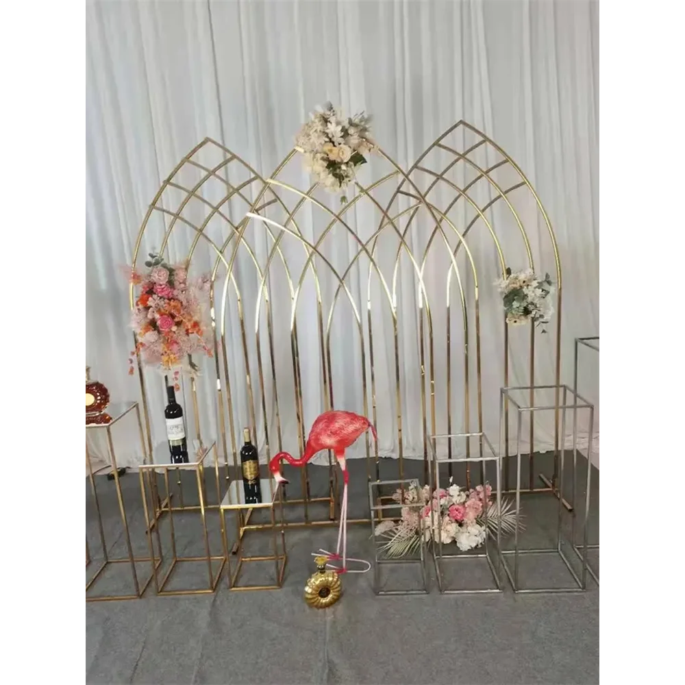 

2023 Wedding Decoration Party Event Metal Flower Frame Arch Backdrop