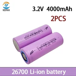정품 26700 리튬 배터리, 3.2V,4000mAh, LED 손전등, 자전거, 전기 장난감에 적합, 신제품