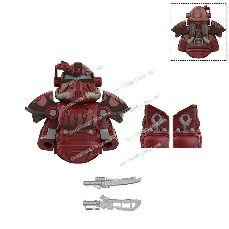 MOC Game Armor Soldaten Bricks Montage Bouwstenen Wapens Accessoires Actiefiguren Kinderen voor Speelgoed Geschenken W1352 W1353 W1354