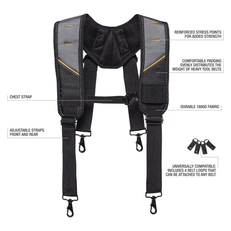 ToughBuilt TB-CT-51P Padded Suspenders Tool Accessories