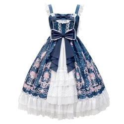 Lolita Dress Nostalgia Vintage Twin Sweet Department Light Tea Party Lolita Flower Wedding Jsk fiorente capitolo di ZJY