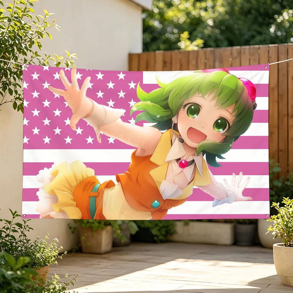 Singer G-GUMI Flag Personalized Banner For Sports Matches Games Parade Rally Holiday Festival Backyard Balcony Club Bar Decor