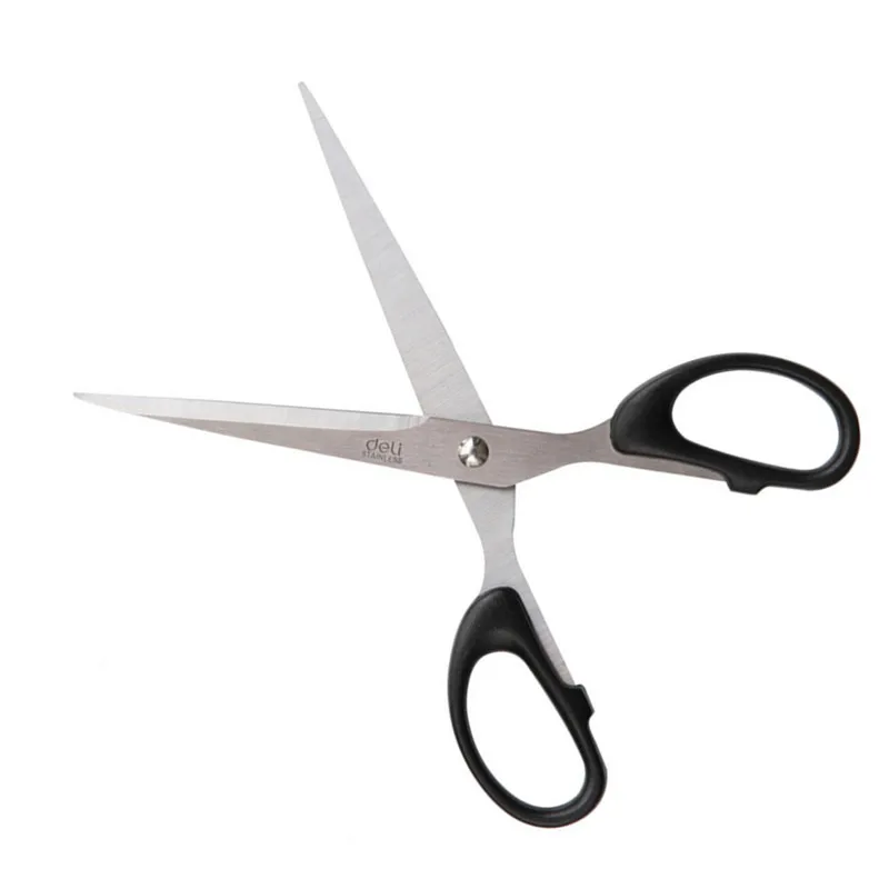 Deli Stainless Steel Big Scissors 178mm Home Tailor Shears Kitchen Knife School Office Supply Paper Cutting Tool Stationery