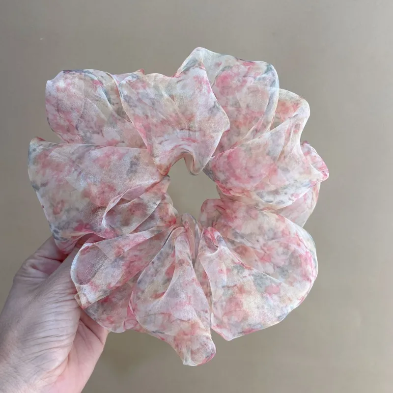 Eugen Yarn Series Oversized Hair Rope High-end Painting Large Intestine Elegant Head Band Headgear Hair Accessories