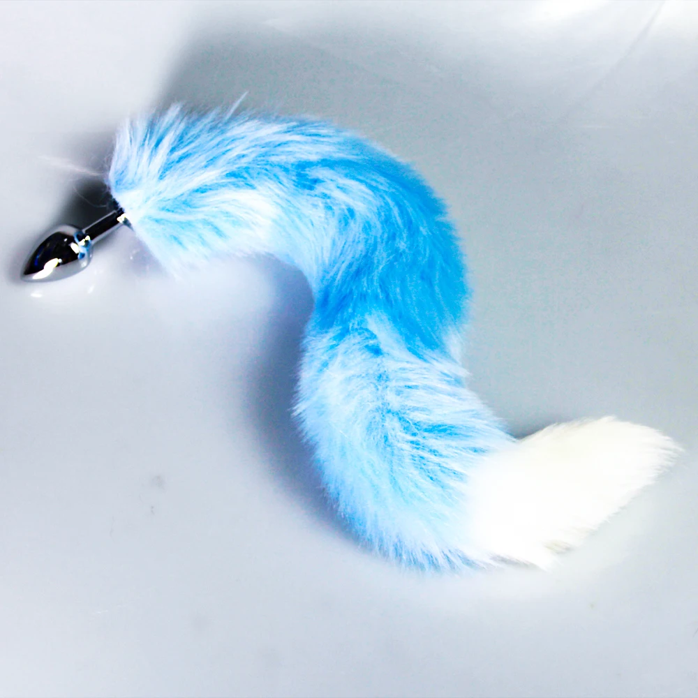 open anal plug Ombre Furry Tail Plug
