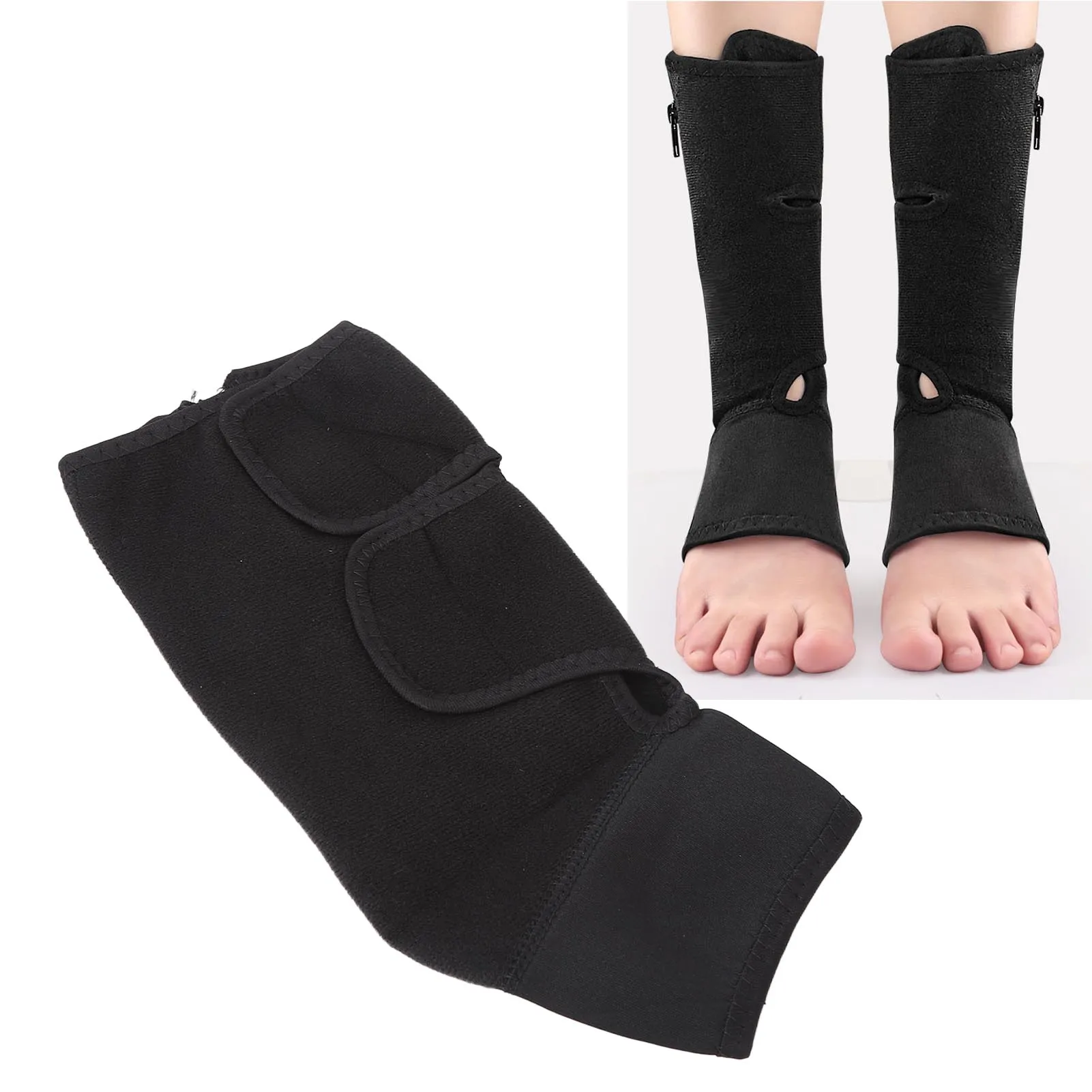 1Pc Voet Compressiemouw Rits Enkelsteun Sokken Voor Plantaire Fasciitis Achilles Tendinitis Enkelwraps Ondersteuning