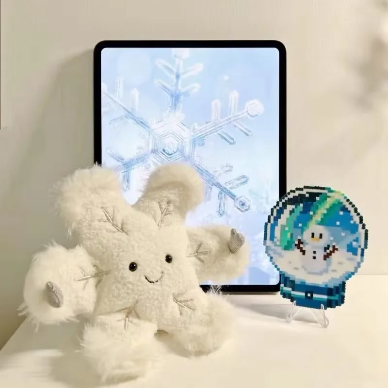 دمية عيد الميلاد دمية عيد الميلاد لطيفة ندفة الثلج رجل الثلج وسادة محشوة هدية زينة العطلة