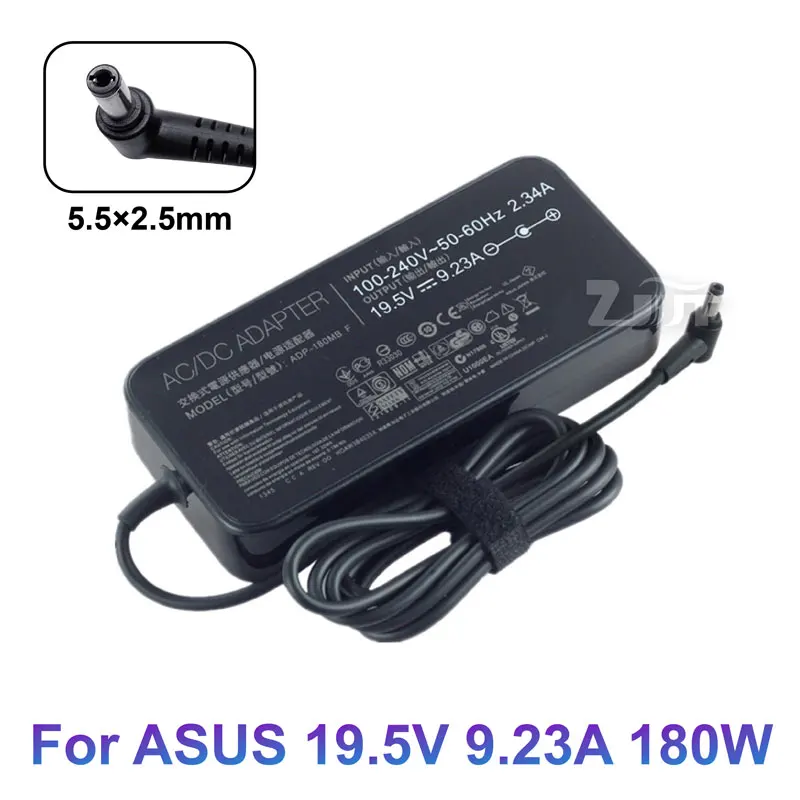 19.5V 9.23A 180W 5.5*2.5mm AC Power Laptop Adapter Charger For ASUS ROG G75 G75VW GL502VT GL502V G75VX GL502 G750JMN ADP-180MB