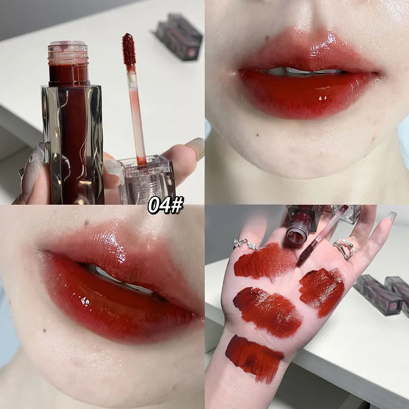 6 Color Moisturizing Plump Lips Mirror Effect Lip Color Non Greasy Texture Liquid Lip Pigment Not Easy To Stick Lightly Lip Glaz