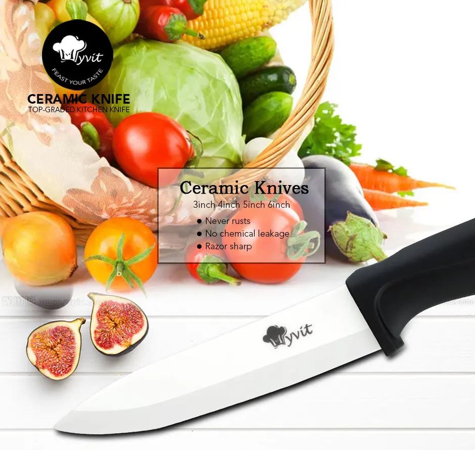 Keramik Messer 3 4 5 6 zoll Chef Utility Slicer Gezackten Brot Messer Schäl Küche Keramik Messer Set Zirkonia Klinge kochen Werkzeug – Detail 1